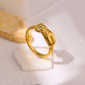 💛Gold plated body ring